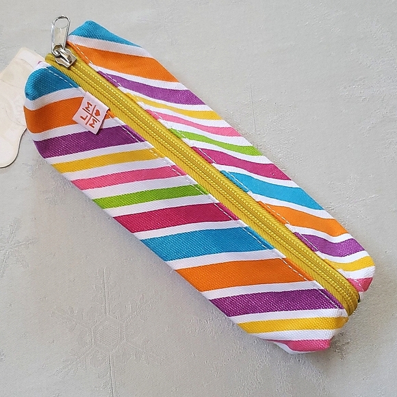 NWT New Little Miss Matched set of (2) Colorful Fabric Zipper Pouches - Picture 5 of 5